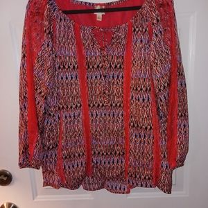 Hot & Hollywood Lacy floral top Size L
